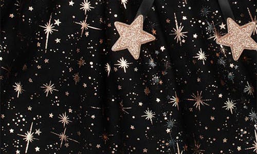 Shop Mimi & Lula Kids' Glitter Star Tulle Costume Skirt In Black