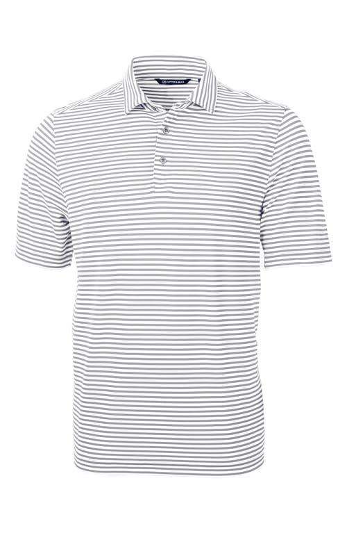Virtue Eco Piqué Stripe Polo in Polished