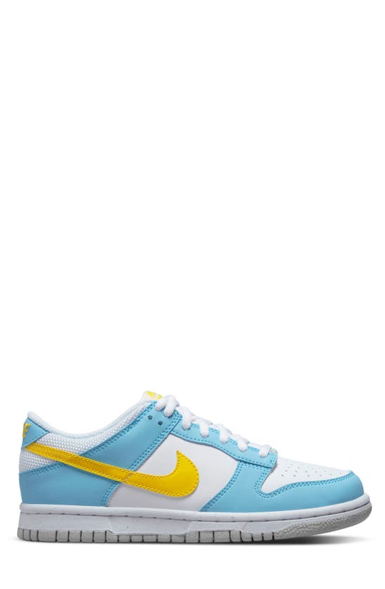 Nike 'dunk Low' Sneaker In Blue Chill/ Yellow/ White