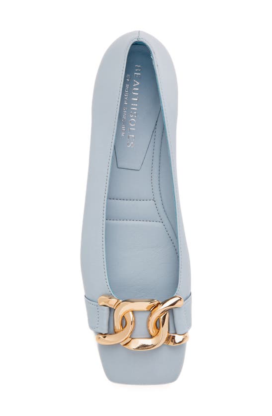 Shop Beautiisoles Giuly Chain Flat In Sky Blue