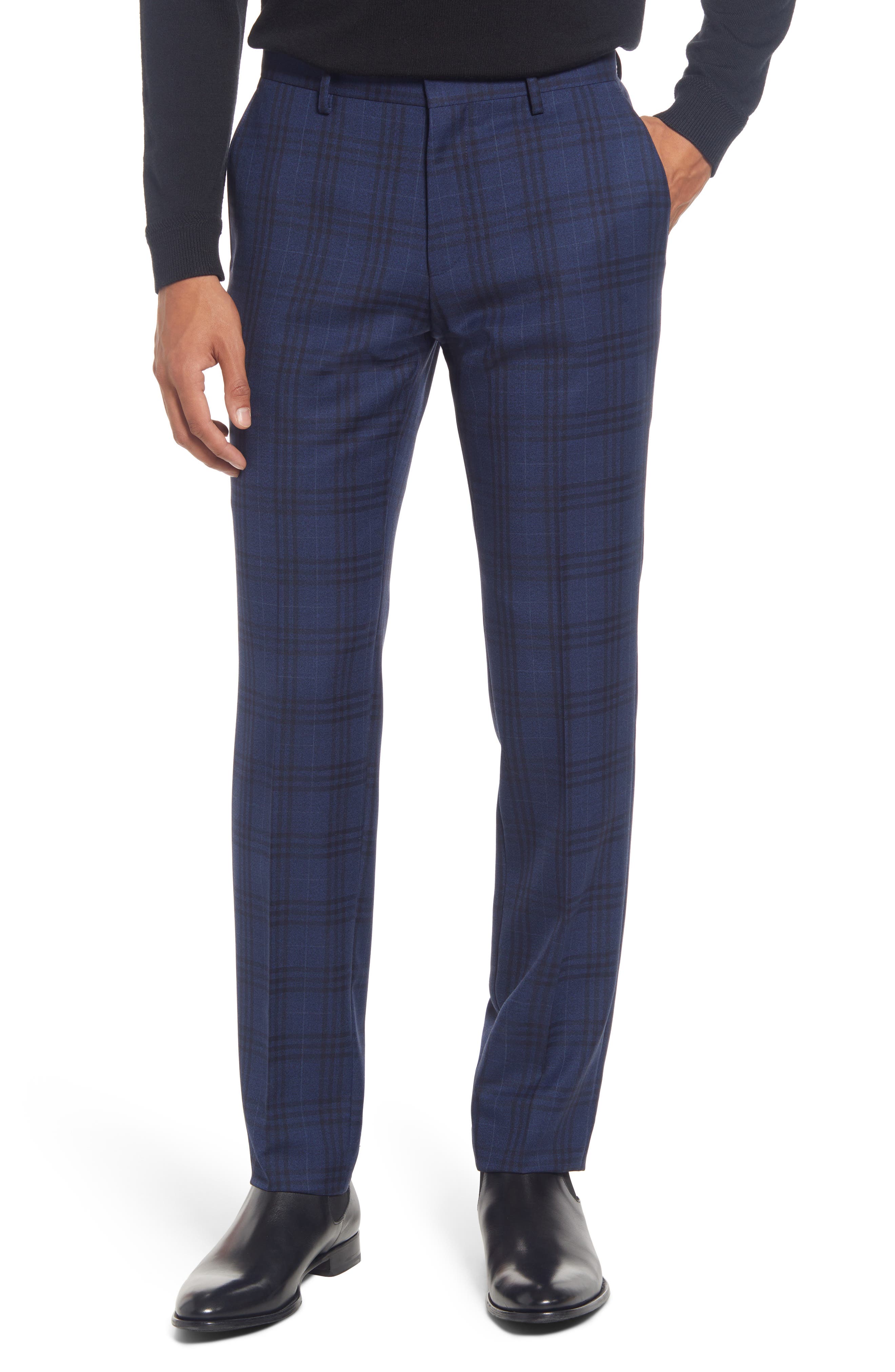 mens green plaid dress pants