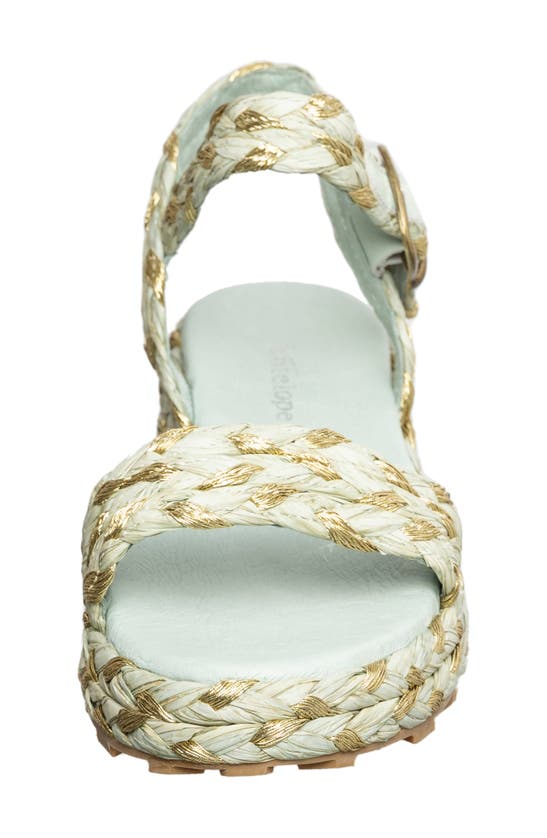 Antelope Brenna Woven Raffia Sandal In Mint Rafia