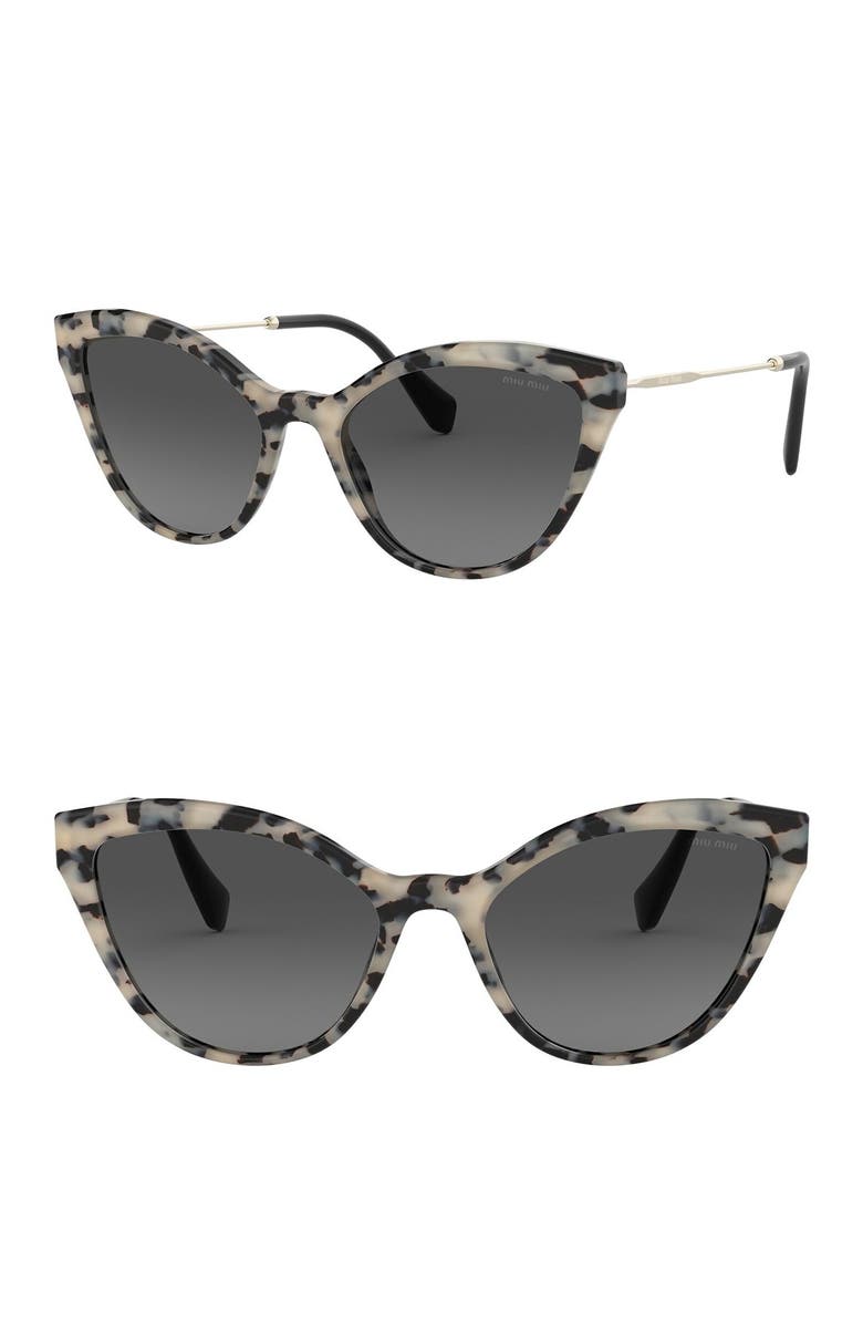 MIU MIU 55mm Cateye Sunglasses, Main, color, HAVANA