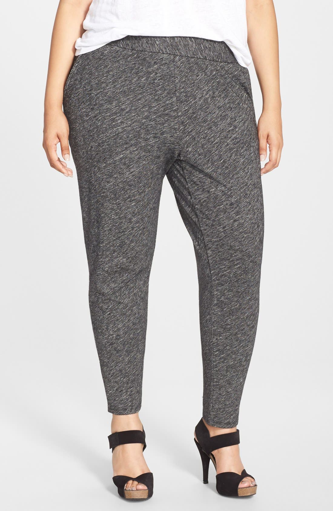 Eileen Fisher Cotton & Wool Blend Knit Slouchy Pants (Plus Size