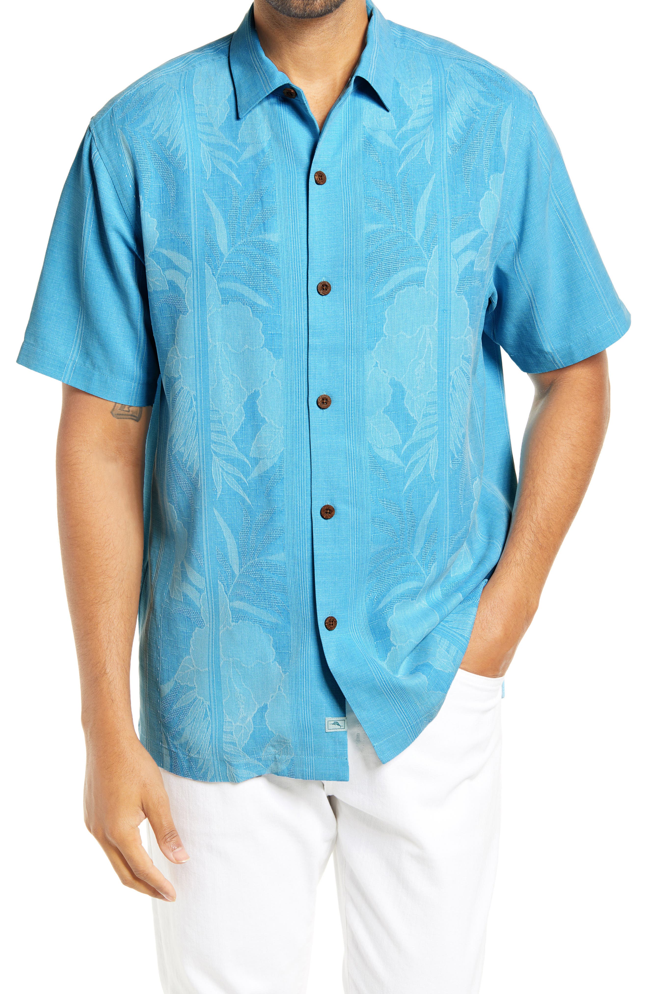 Tommy Bahama Men's Digital Palms Silk Short Sleeve Camp Shirt, Created for  Macy's - Macy's