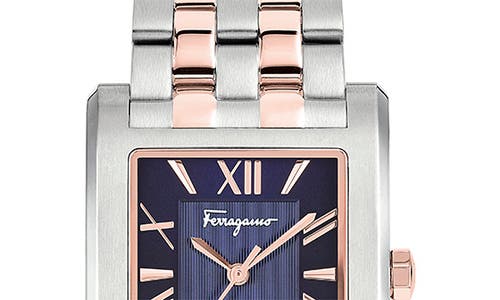 Shop Ferragamo Lace Bracelet Watch, 20mm X 25mm In Rose Gold/stainless Steel