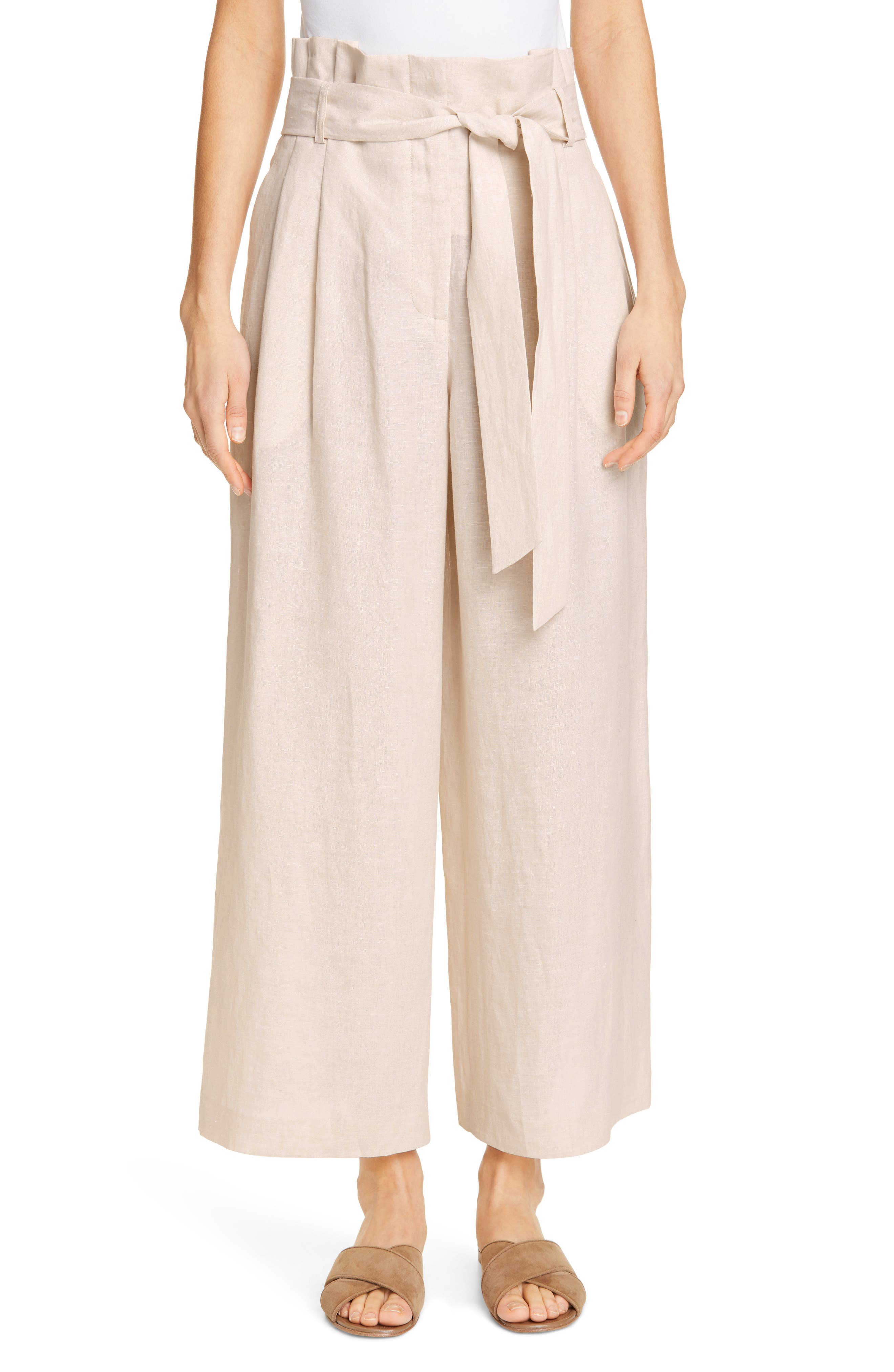 Lafayette 148 New York Morris High Waist Linen Pants Nordstrom