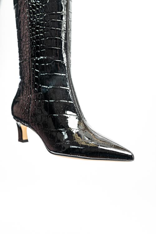 Allegra James Bella Embossed Boot In Black