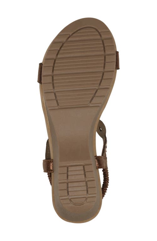 Good Choice New York Damaris Embellished Ankle Strap Wedge Sandal In Bronze