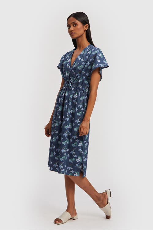 Shop Reistor Short Wrap Dress Midnight Florals