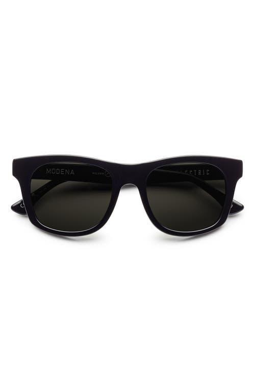 Electric Modena 52mm Polarized Rectangular Sunglasses In Gloss Black/grey Polar