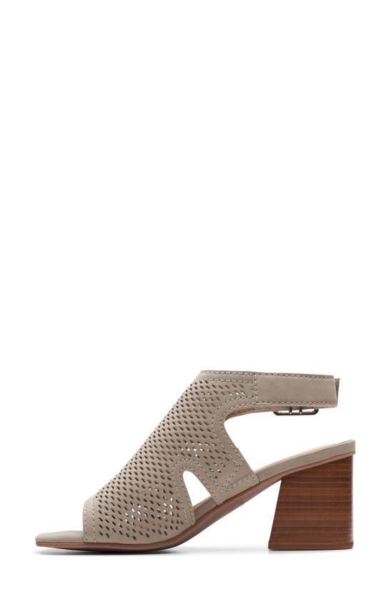 Shop Clarks (r) Siara 65 Flow Ankle Strap Sandal In Stone Nubuck