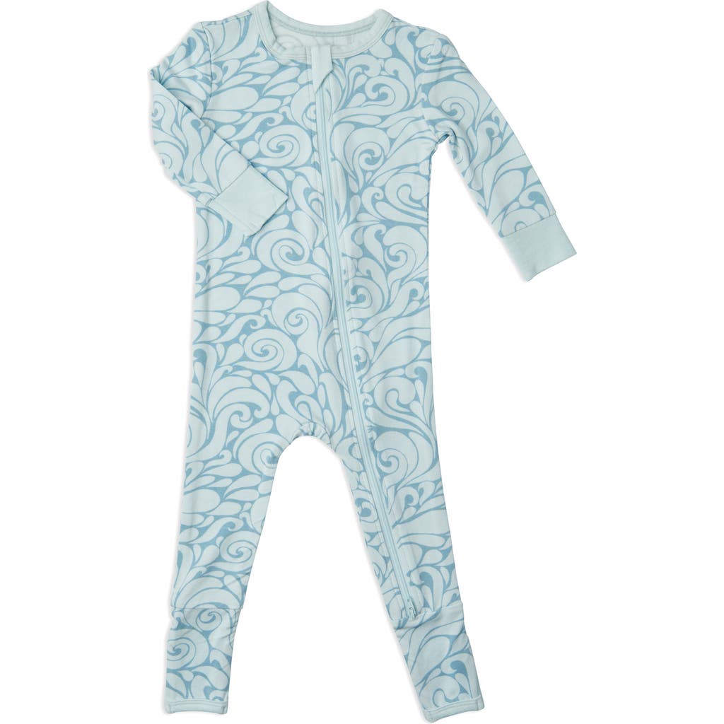 Baby Grey By Everly Grey Convertible Zip Romper In Waves