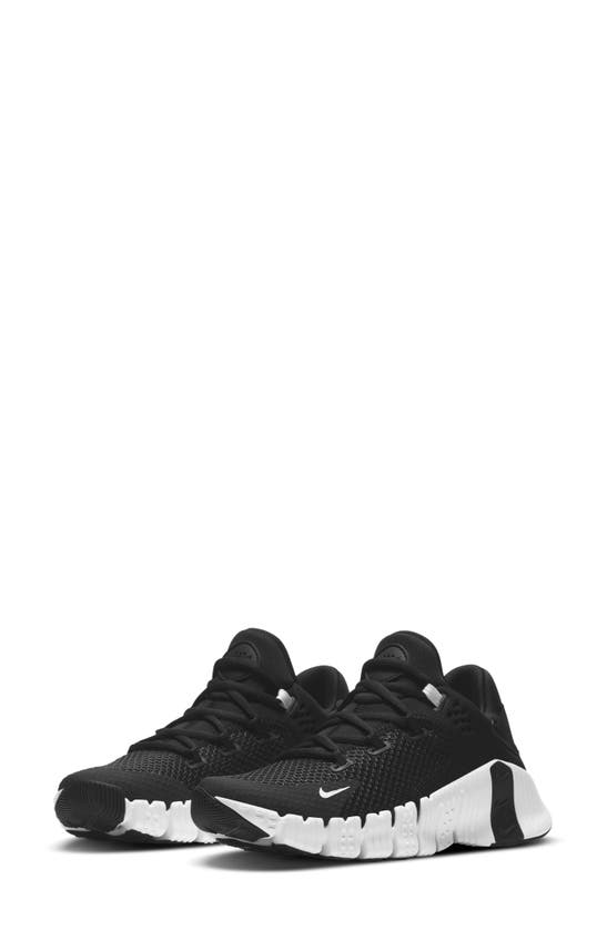 Nike Free Metcon 5 Training Shoe In Black/ White/ Black/ Volt