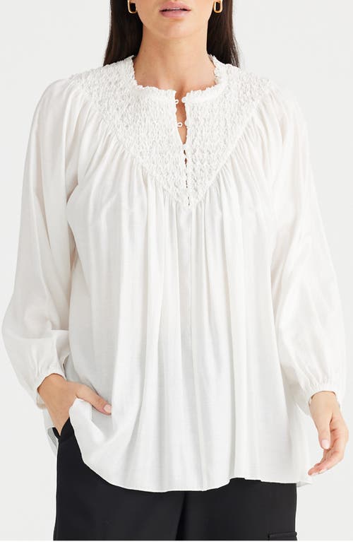 Shop Brave + True Brave+true Picadilly Long Sleeve Top In White