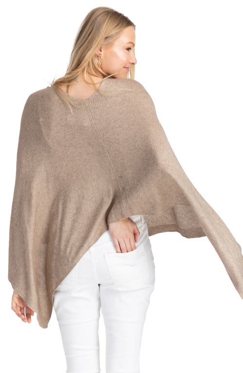 Saachi Heart Silk & Cashmere Poncho In Camel