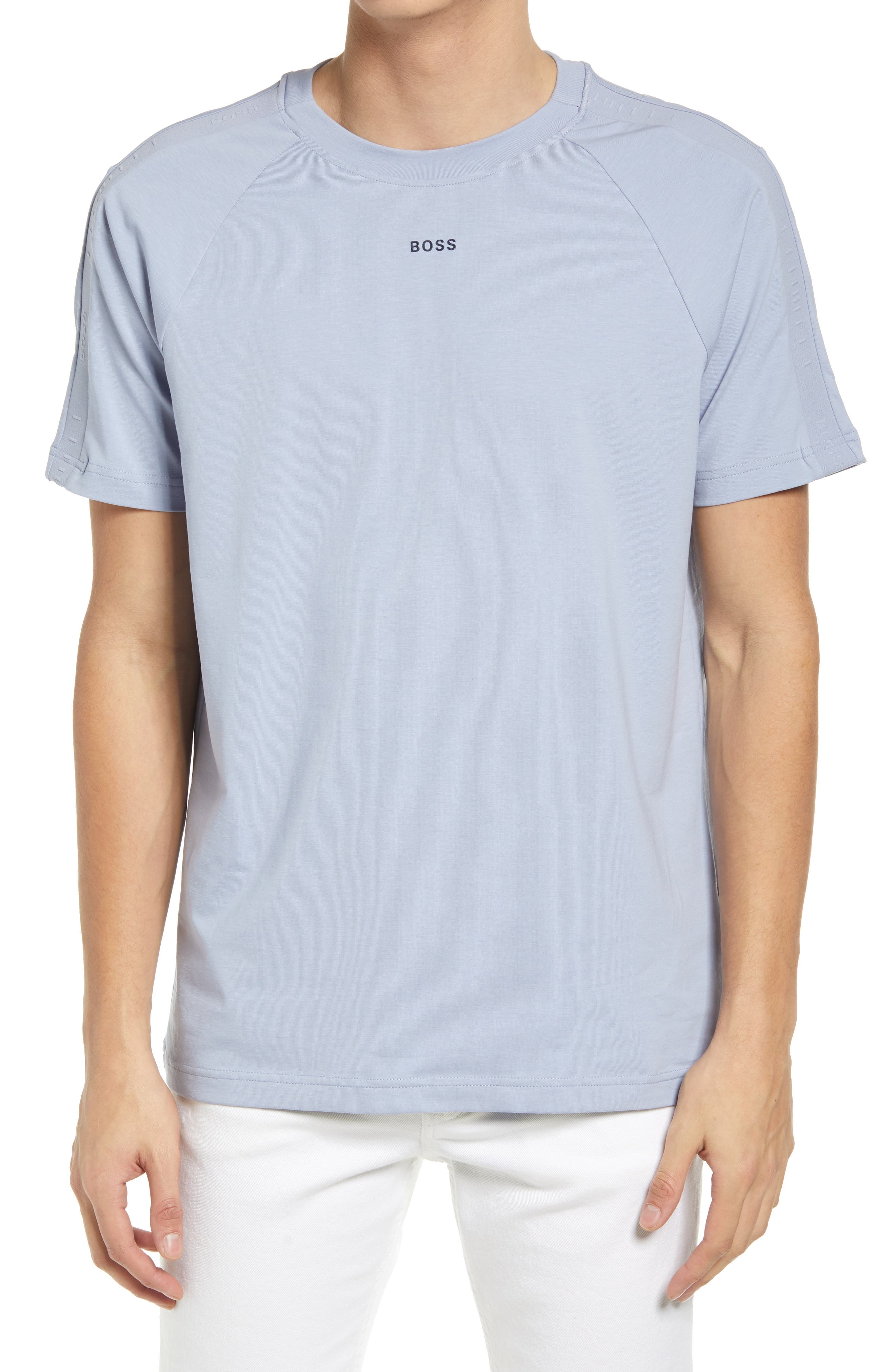 HUGO Tee Tape Raglan T-Shirt in Open Blue at Nordstrom, Size X-Large