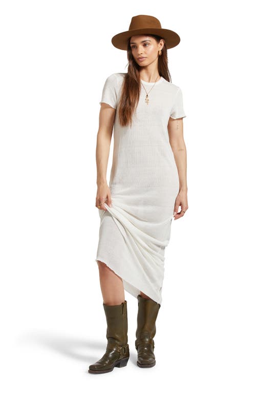 Brixton Semisheer Knit Maxi Dress In Off White
