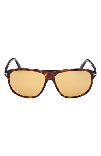 Tom Ford Prescott 60mm Square Sunglasses In Gold