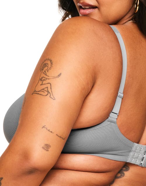Adore Me Ivy Unlined Triangle Bra In Dark Grey