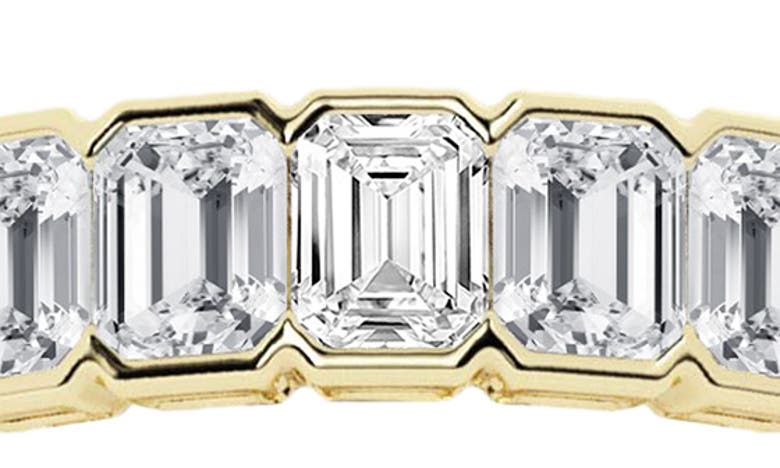 Badgley Mischka Emerald Cut Lab Created Diamond Infinity Ring In Yellow