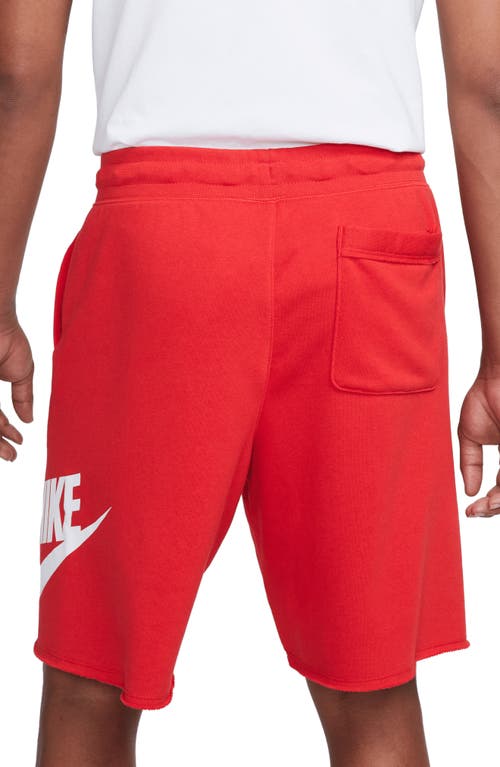 Shop Nike Club Alumni Sweat Shorts In University Red/white/white