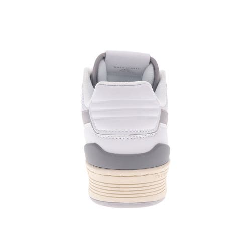 Pony Mens M100 Low Genuine Leather Premium Lace Up Athletic Sneaker Shoe In White/gray