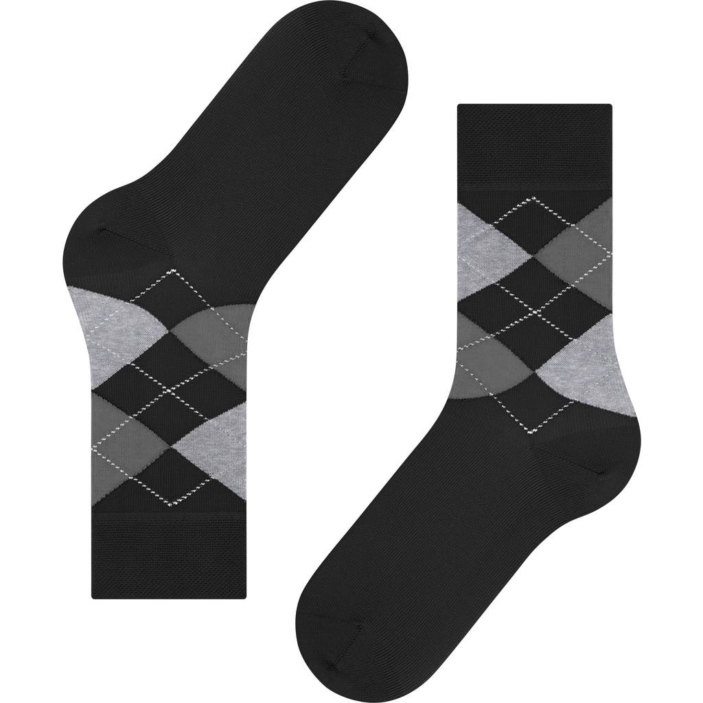 Falke Sensitive Argyle Socks In Black