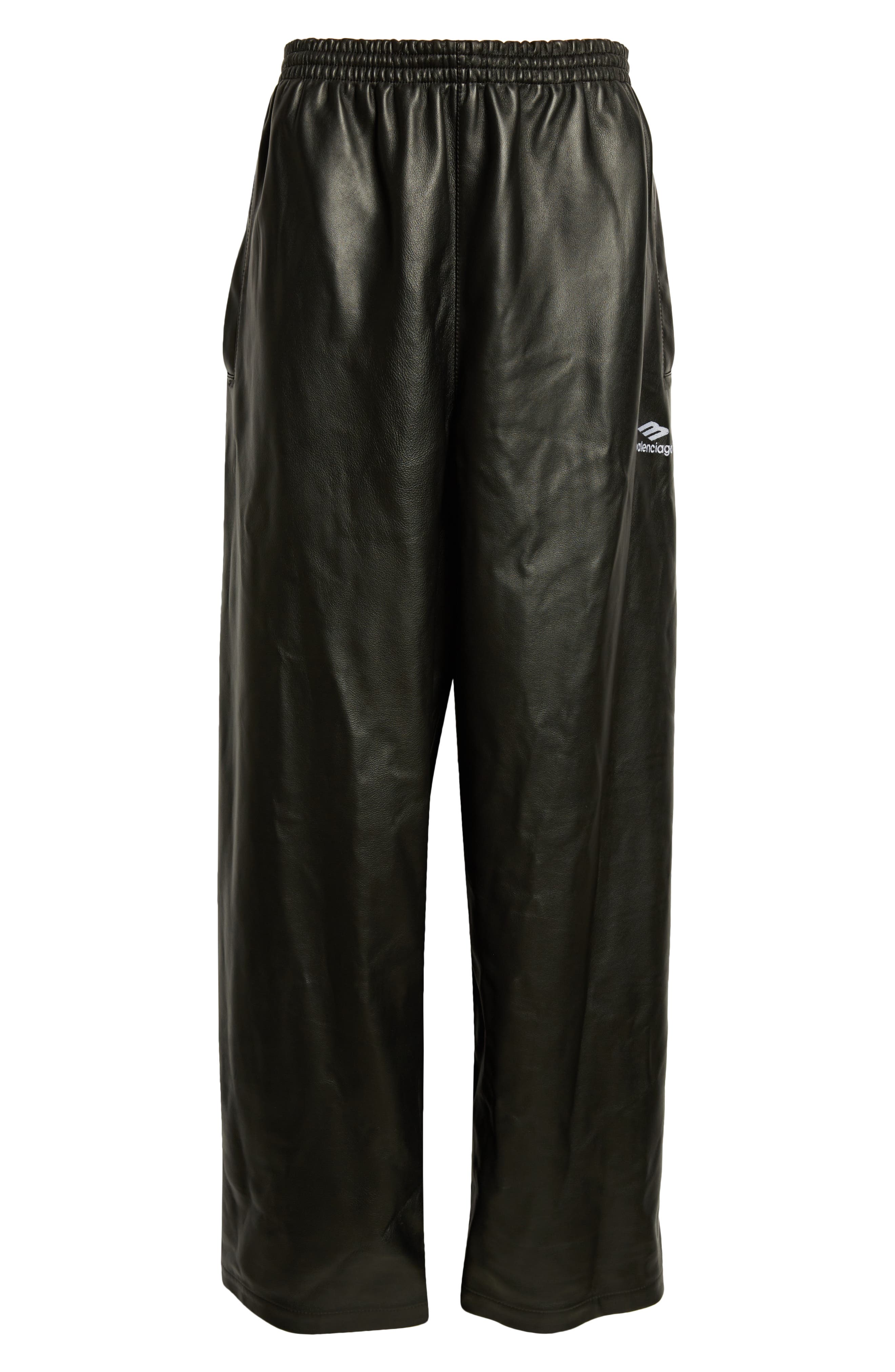 Balenciaga Leather Track Pants   Nordstrom