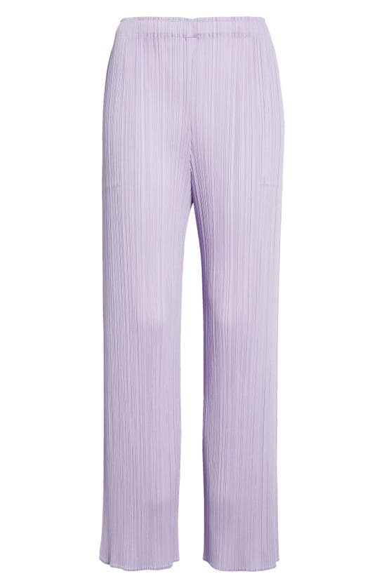 Shop Issey Miyake Monthly Colors April Crop Wide Leg Pants In Purple Onion