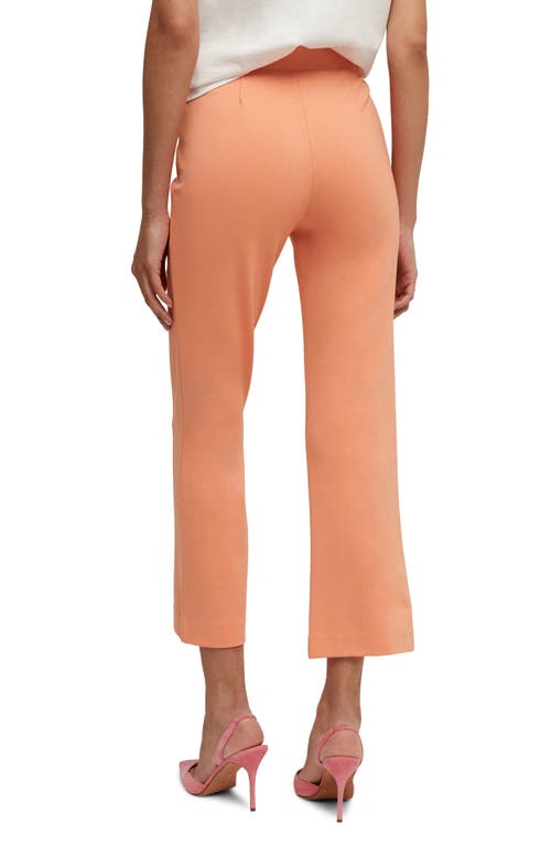 Shop Isaac Mizrahi New York Kick Flare Crop Pants In Coral Bell