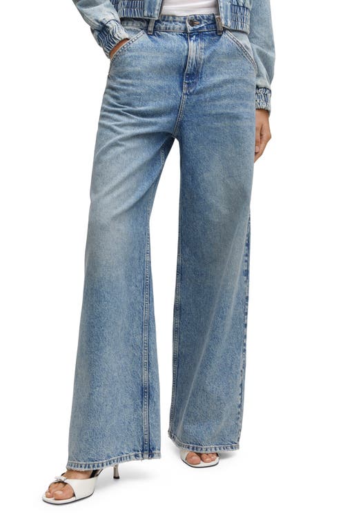 MANGO Wide Leg Jeans in Medium Vintage Blue at Nordstrom, Size 2