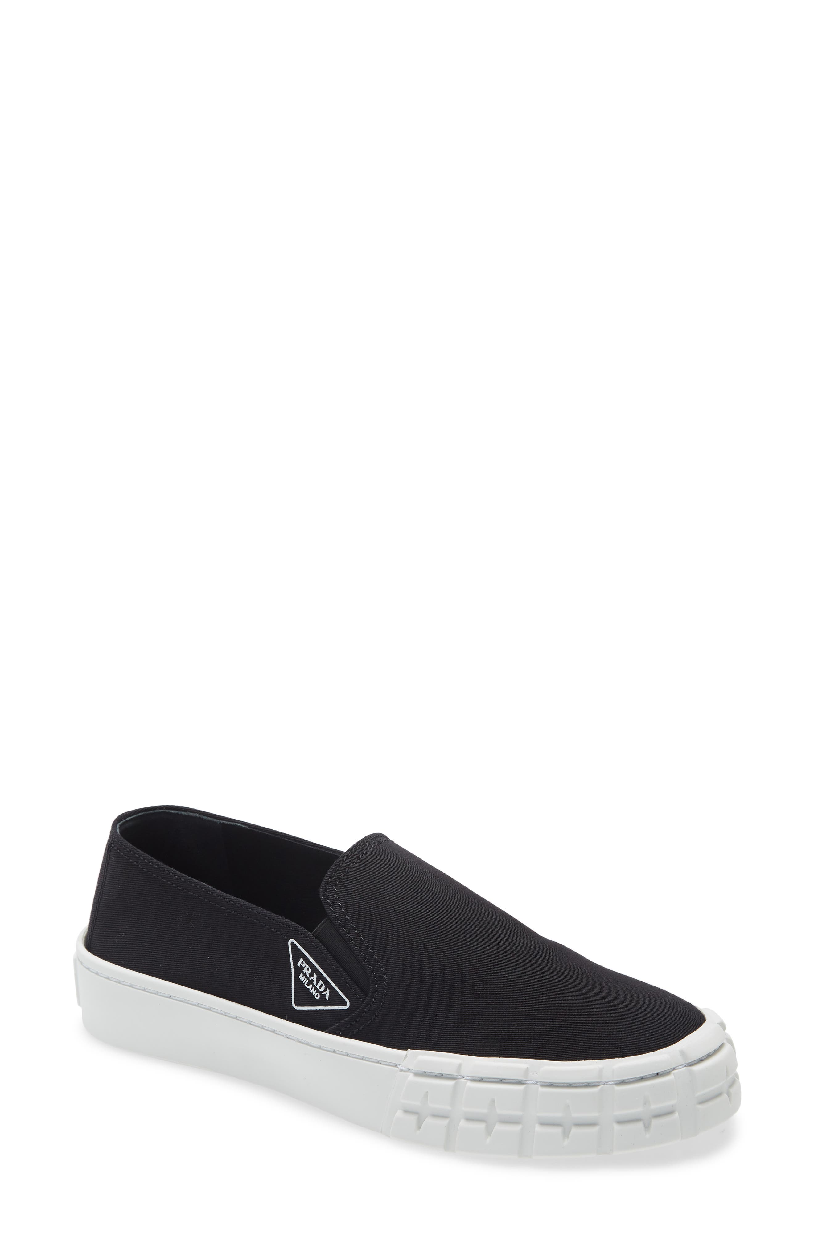 women's prada slip on sneakers