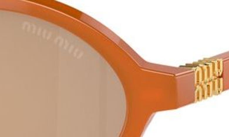 Miu Miu Eyewear Oval Frame Sunglasses In Orange
