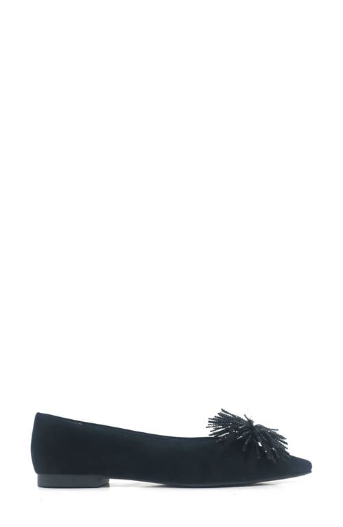 Kenneth Cole Natasha Flat In Black Suede