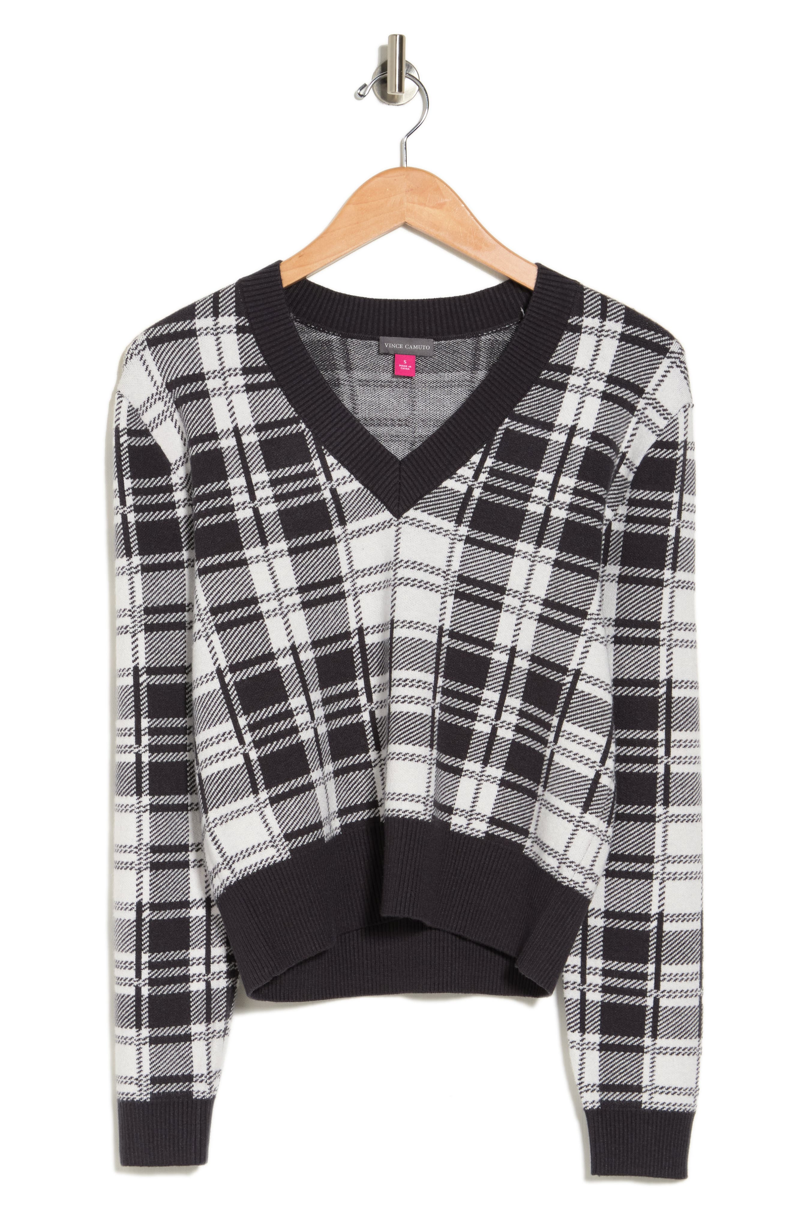 vince plaid sweater