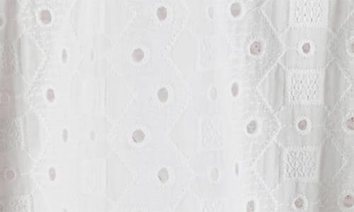 Andy & Evan Broderie Anglaise Cotton Cover-up In White