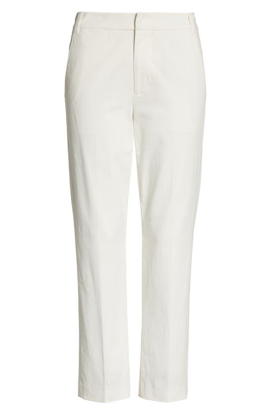Vince Coin-pocket Straight-leg Cropped Chino Pants In Off White