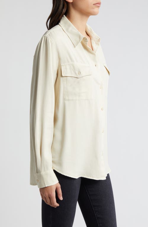 Shop Treasure & Bond Oversize Utility Shirt In Ivory Dove