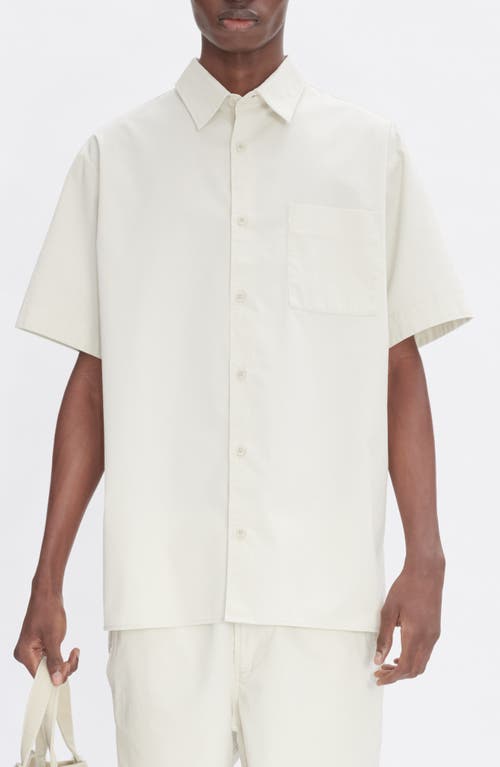 Shop Apc A.p.c. Raph Short Sleeve Button-up Shirt In Chalk