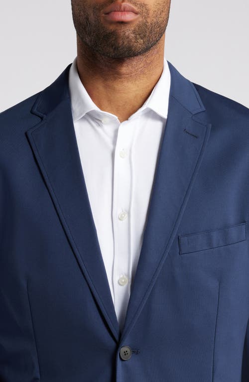 Shop Johnston & Murphy Xc Flex® Solid Knit Sport Coat In Navy