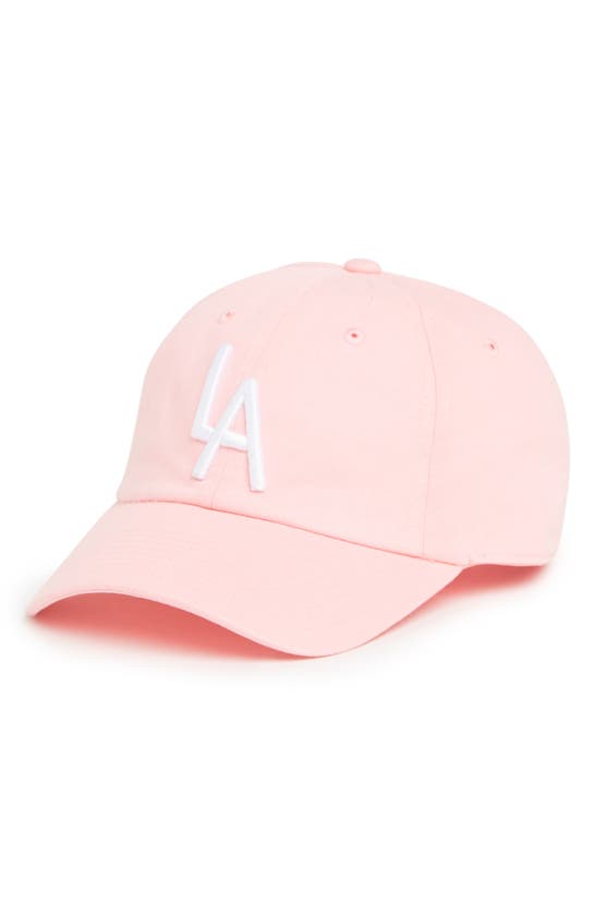 American Needle Los Angeles Embroidered Tonal Baseball Cap In Club Pink