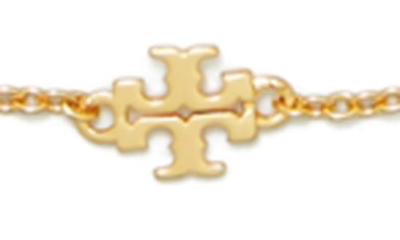 Shop Tory Burch Kira Station Chain Layered Necklace In Tory Gold