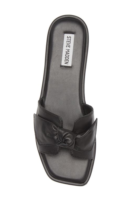 Shop Steve Madden Tatum Slide Sandal In Black Leather