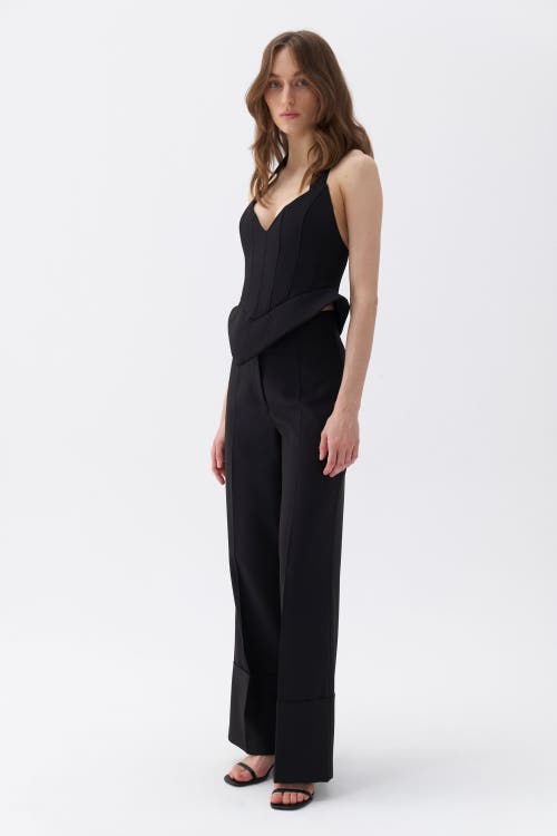 Shop Nocturne Corset Style Crop Top In Black