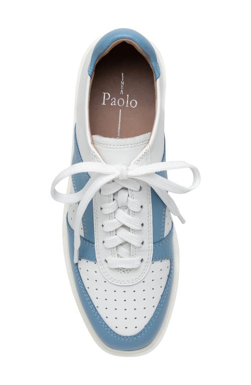 Shop Linea Paolo Kayleen Sneaker In Eggshell/cerulean Blue