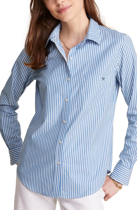CYMMPU Ladies Button Down Collared Clothing Girls' Solid Color Tops Long  Sleeve Off Shoulder with Bust Pocker Shirts Plus Size Side Split Women's  Casual Sweatshirts Holiday Tops Light Blue XL 