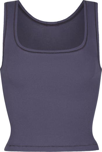 Assorted 3-Pack Ribbed Stretch Cotton Tanks