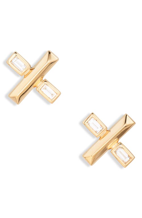 Dana Rebecca Designs Reese Brooklyn Diamond X-Stud Earrings in Yellow Gold/Diamond at Nordstrom