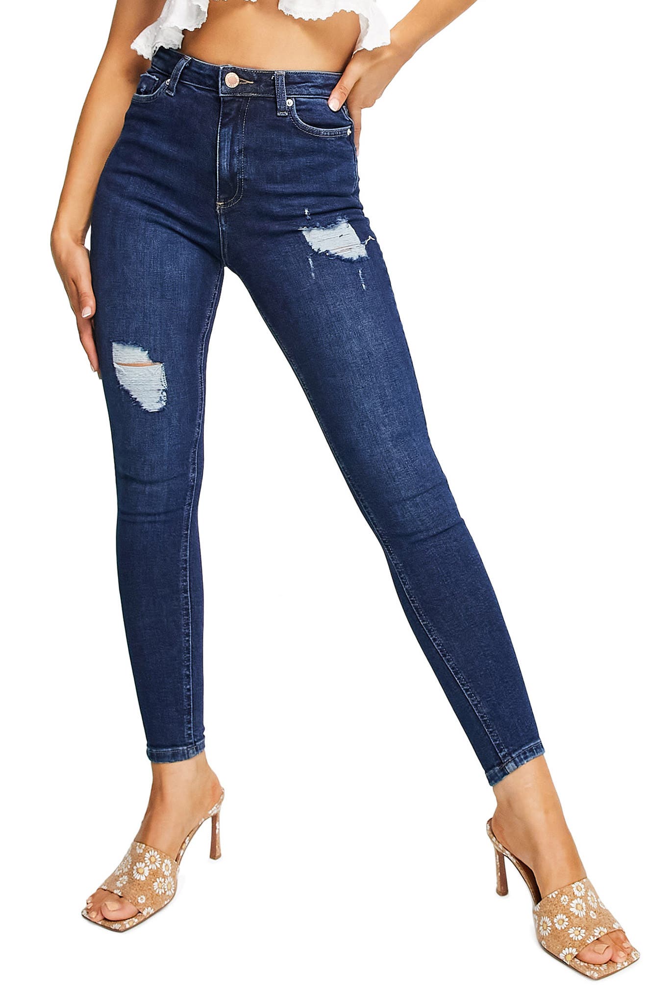 Jeggings Gris Femme Miss Selfridge - Taille 12, Occasion Très Bon état